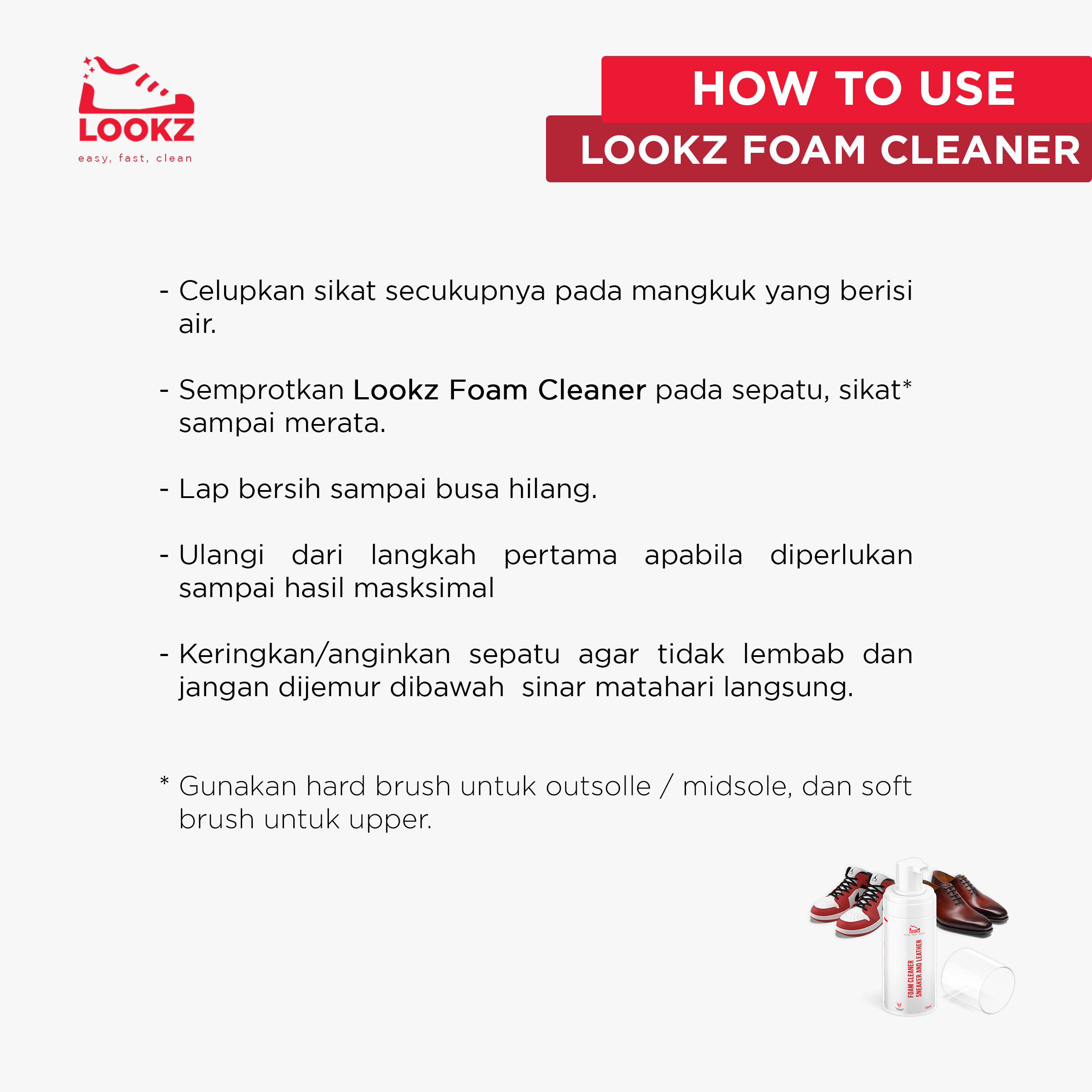 Cara Penggunaan Foam Cleaner
